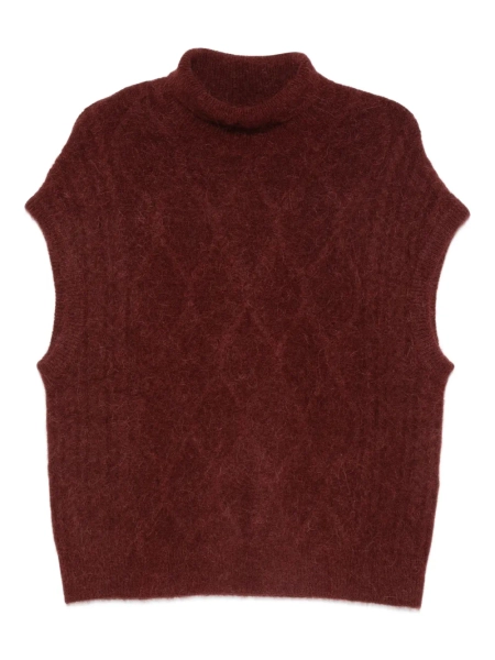 Bellerose roll-neck sleeveless knitted top | S