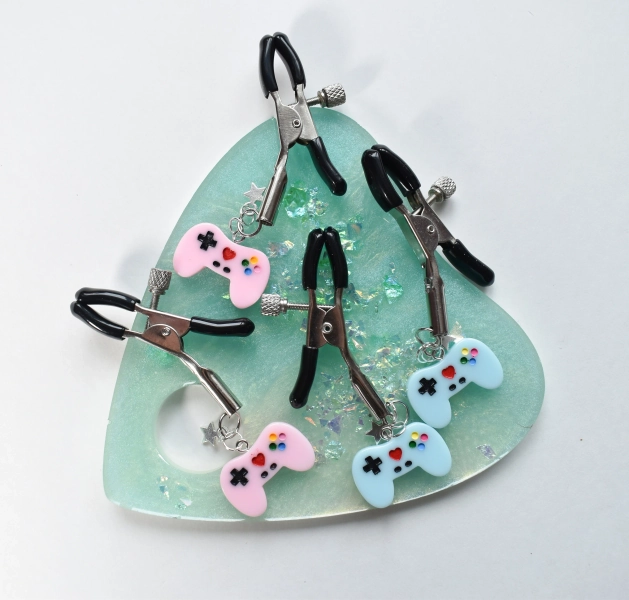 Gamer Nipple Clamps - Lavender ( new )