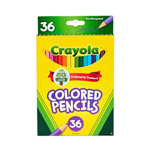 Crayola Colored Pencils (36ct), Kids Pencils Set, Art Supplies, Great for Coloring Books, Classroom Pencils, Nontoxic, 3+ - 1 Count (Pack of 1) - Pencils