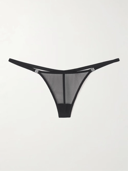 Brienne mesh thong - black - x small