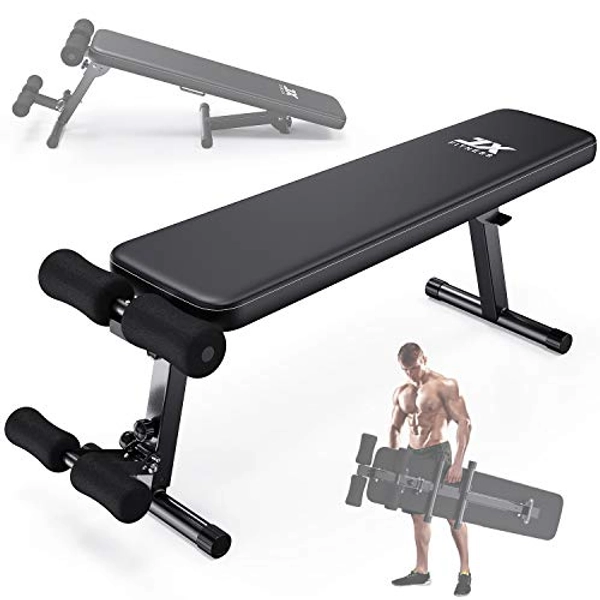 JX FITNESS Adjustable Weight Bench Home Gym Weight Lifting & Sit Up Abdominal Bench Flat Exercise Workout Bench