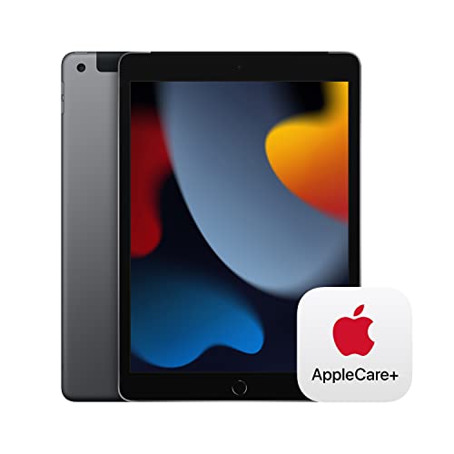 Apple 2021 10.2-inch iPad (Wi-Fi + Cellular, 256GB) - Space Gray with AppleCare+ (2 Years) - WiFi + Cellular - 256GB - Space Gray - With AppleCare+ (2 Years)