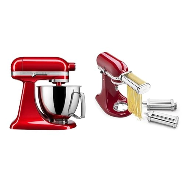 KitchenAid Artisan Mini Stand Mixer Bundle with Pasta Roller & Cutter Set