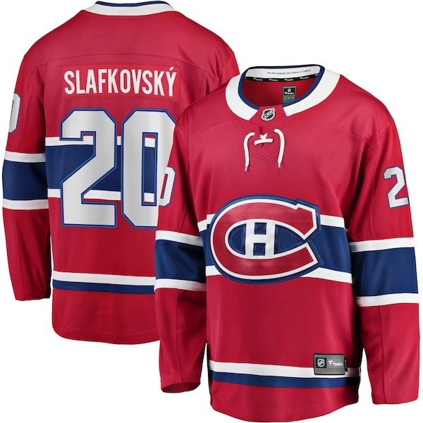 Men's Montreal Canadiens Juraj Slafkovsky Fanatics Red Home Breakaway - Player Jersey