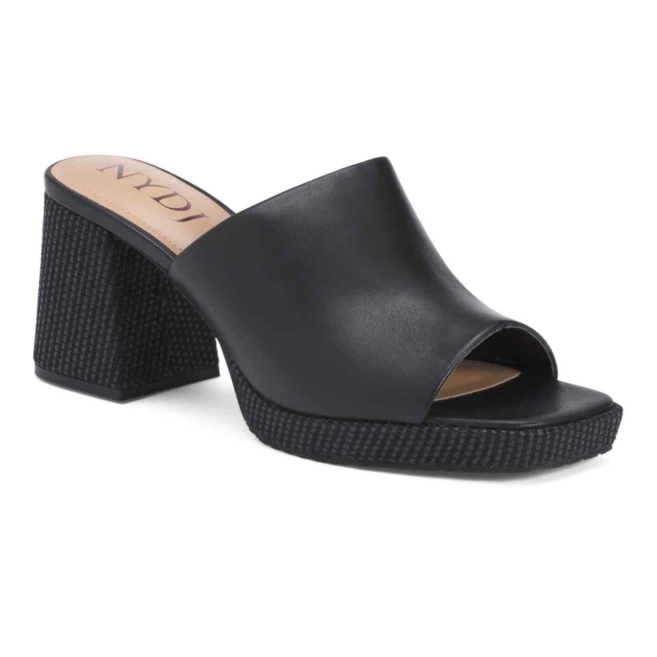 Leather Dewi Heeled Mule Sandals 