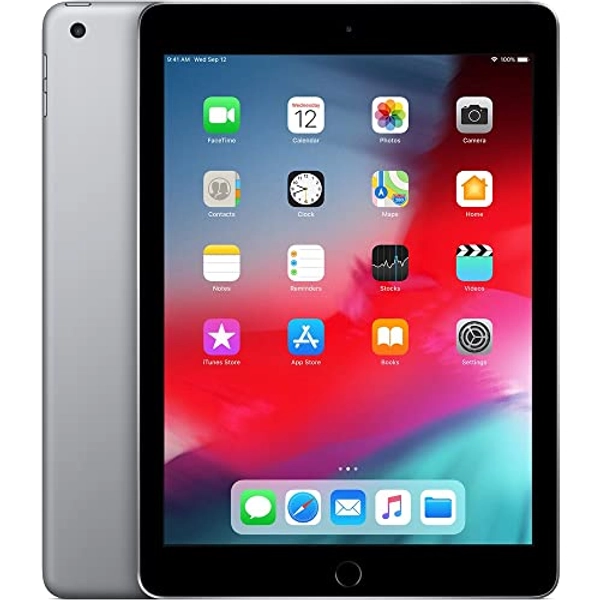 Apple iPad (2018 Model) with Wi-Fi only 32GB Apple 9.7in iPad - Space Gray (Renewed)