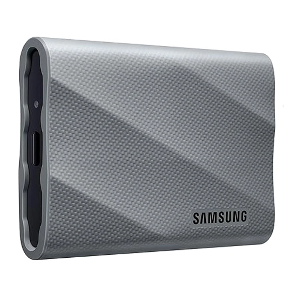 SAMSUNG T9 2TB, Portable SSD, up to 2000MB/s, USB 3.2 Gen 2x2 (20Gbps) NVMe, Rugged, for Photographers, Content Creators and Gaming, External Solid State Drive (MU-PK2T0G/WW) Gray - Gray - 2TB
