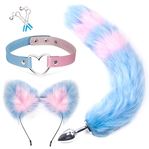 Costume Accessory for Women, Plush Tail Plug Set Tail Set, Sexy Cosplay Butt Plug Tail Set for Women