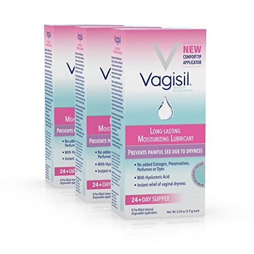 Vagisil Prohydrate Internal Vaginal Moisturizer, Gel & Lubricant for Women, Gynecologist Tested, 8 Count, Pack of 3 (24 Total Applicators) - 1 Count (Pack of 24)