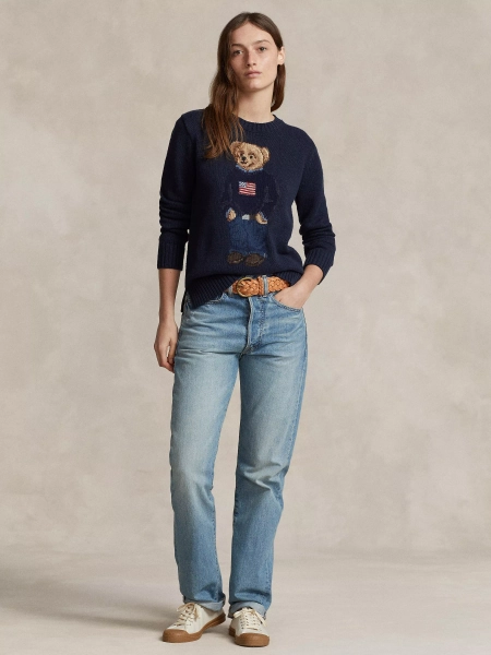 Polo Ralph Lauren Polo Bear Jumper, Navy Multi