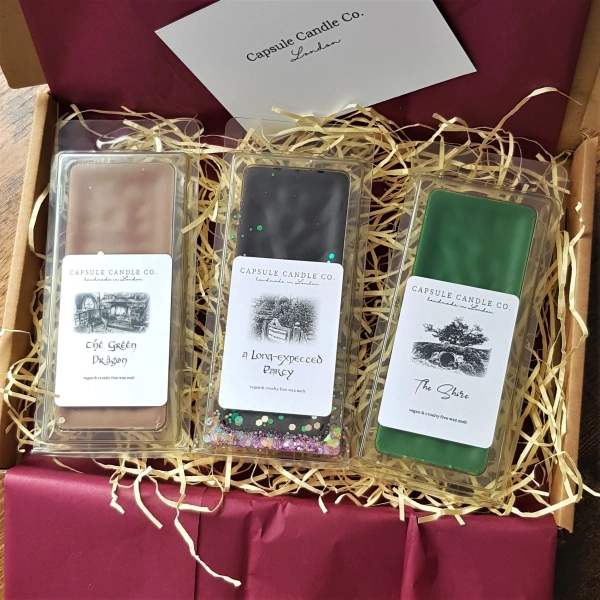 Wax Melt collection Lord of the Rings / fresh cut grass, damson plum & warm leather and tobacco scented / Hobbit and Middle Earth inspired
