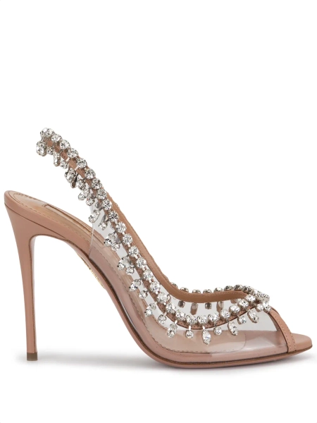 Aquazzura 110mm Temptation crystal-embellished pumps | 39