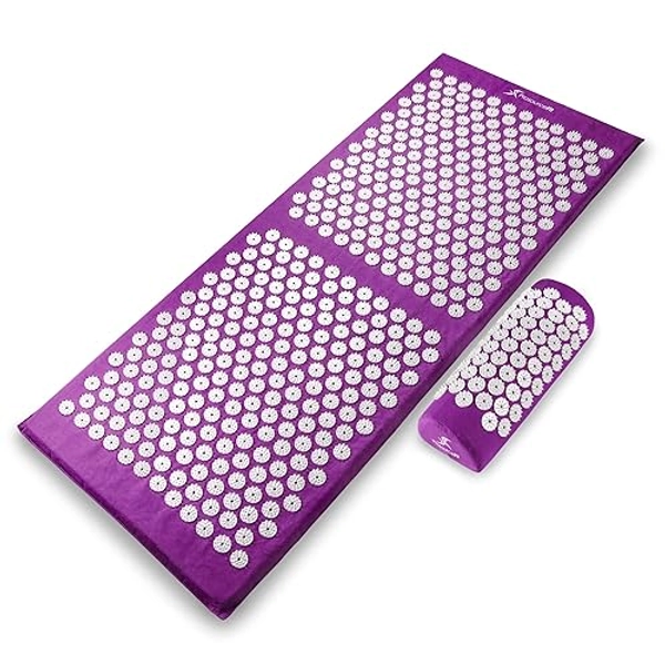 ProsourceFit Acupressure Mat and Pillow Set for Back/Neck Pain Relief and Muscle Relaxation