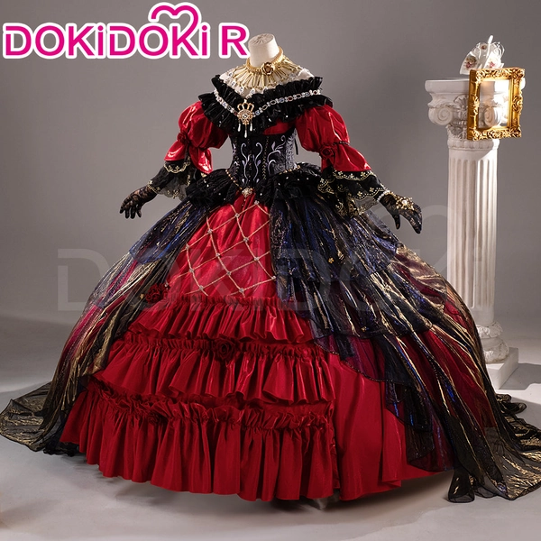 DokiDoki-R Game Identity V Mary Cosplay Costume Mrs.Red Bloody Queen False Hope Costume idv