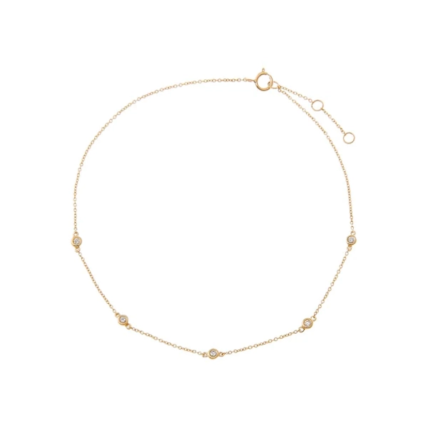 Diamond By The Yard Anklet 14K