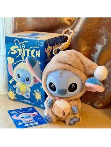 Disney 1pc Disney Stitch Gift Blind Box Figurine, "Must Eat Even When Sleepy"