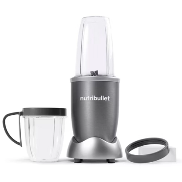 nutribullet Original Personal Blender 600W Silver: Stainless Steel Blades, Smoothie Maker, Dishwasher-Safe Parts
