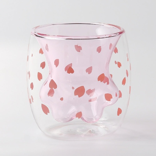 Christmas Tree Glass Mug - 8oz - Pink