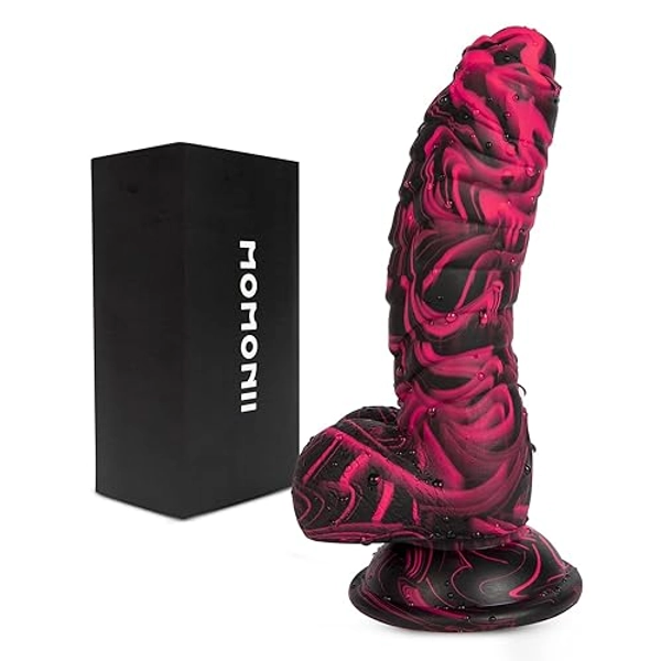 Realistic Thick Dildo Sex Toy, 7.16 Inch Safe Silicone Lifelike G Spot Anal Dildos with Strong Suction Cup for Hands-Free, Flexible Monster Stimulator Adult Toys for Women Men Couples