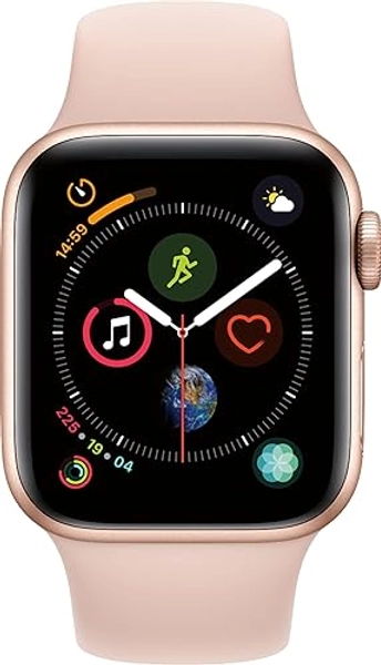 Apple Watch Series 4 (GPS + Cellular, 40MM) - Gold Aluminum Case with Pink Sand Sport Loop Band (Renewed)