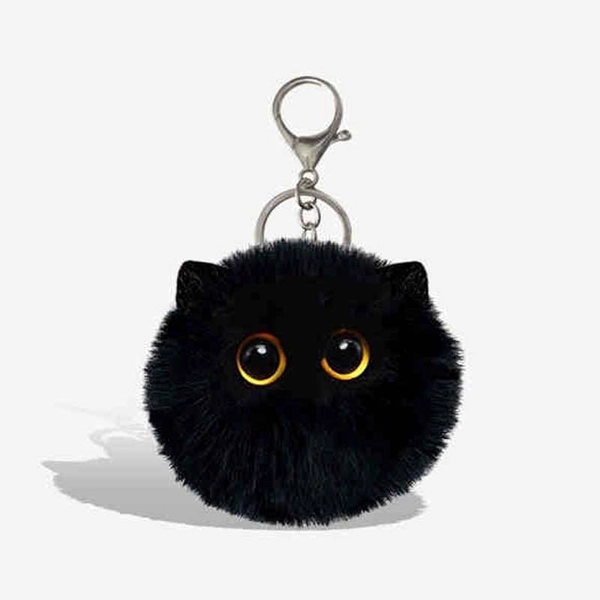 Black Cat Plush Pendant Cat Plushie Keychain Black Cat Lover Gifts