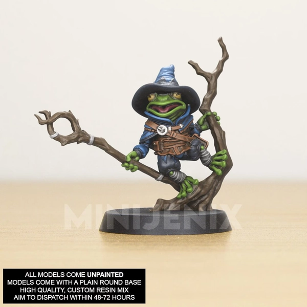 Mess With the Hoppity You Get the Poppity, Frog Wizard TTRPG Resin Miniature for 28mm or 32mm - Etsy UK