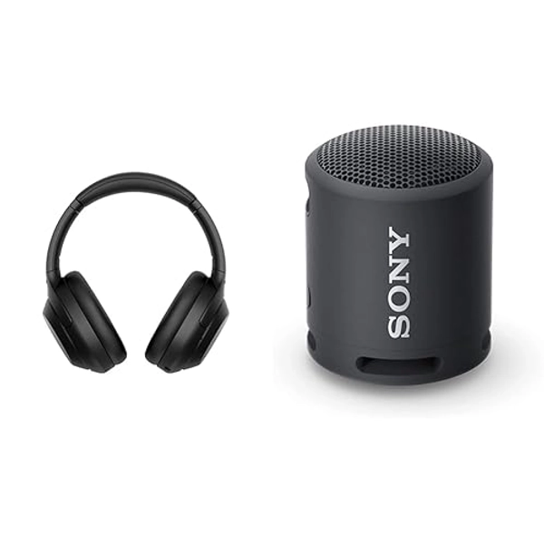 Sony WH-1000XM4 Wireless Premium Noise Canceling Overhead Headphones with Mic & SRS-XB13 Extra BASS Wireless Bluetooth Portable Lightweight Compact Travel Speaker