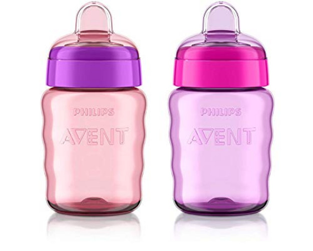 Philips Avent My Easy Sippy Cup 9oz, Pink/Purple,2pk, SCF553/23 - Pink/Purple