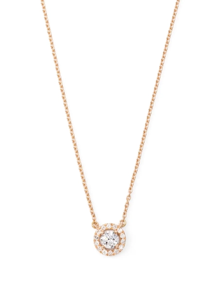 18kt rose gold diamond pendant necklace