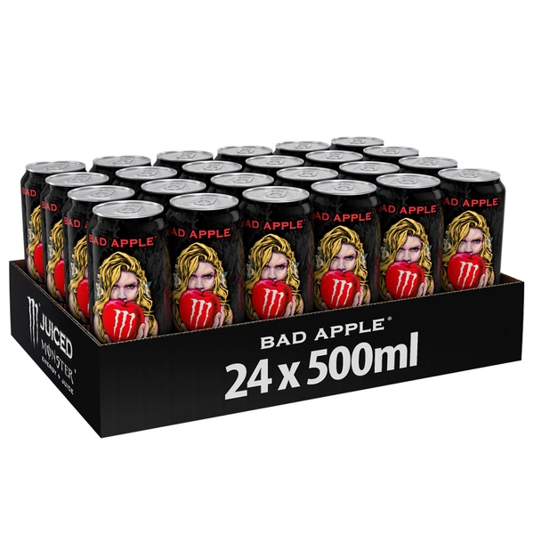 Monster Bad Apple - Energidrik, Æble (24 x 500ml), Dåse