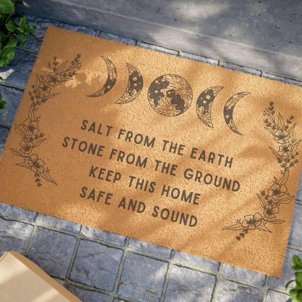 Witchy Doormat, Witch Doormat, Spell Doormat, Witchy Home Decor - Halloween Witchy Doormat for Home Entrance Entryway Porch, Witches Welcome