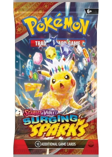 Booster Pack - SV08 Surging Sparks - Pokemonkort på Pokemons.dk