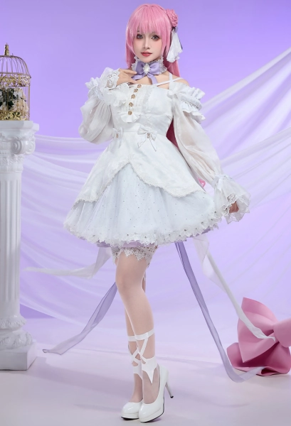 Goddess of Victory: Nikke Dorothy Cosplay Costume Dress and Skirt with Headpiece