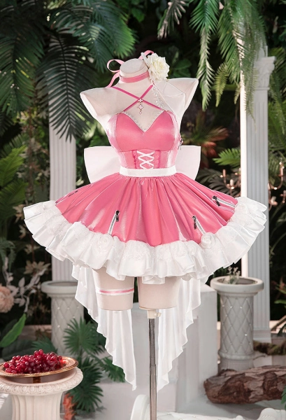 Goddess of Victory: Nikke Dorothy Nostalgia Dawn Party Skin Cosplay Costume Bodysuit with Socks and Belt