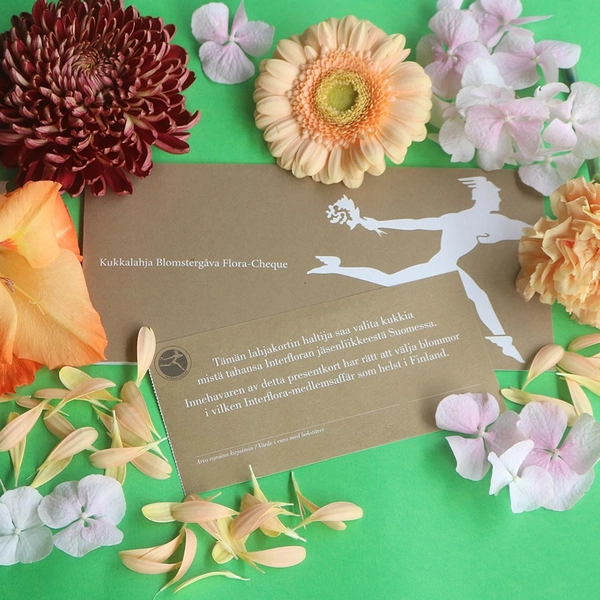 Lahjakortti kukkakauppaan