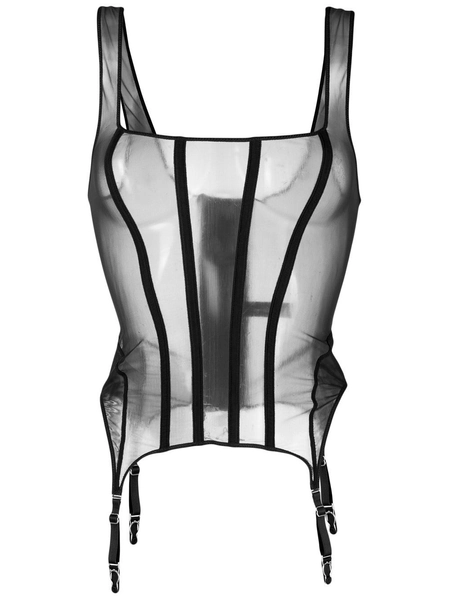 Maison Close L'Amoureuse Combination Corset | Black | FARFETCH UK