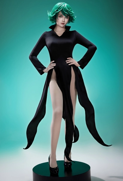 OPM Tornado of Terror Black Dress Cosplay Costume