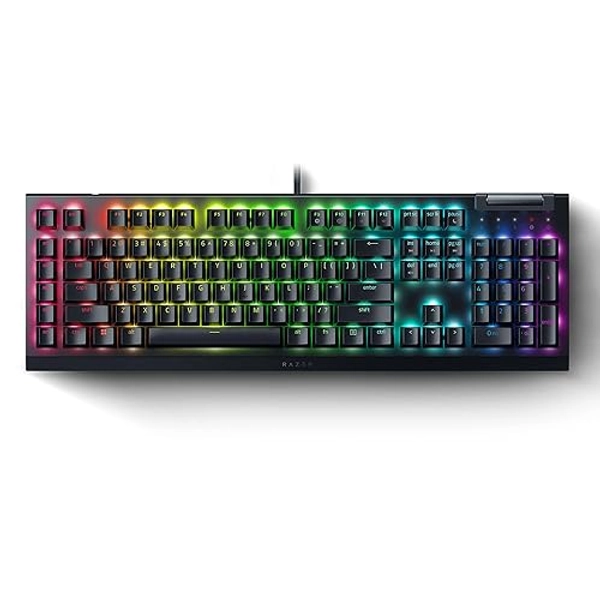 Razer BlackWidow V4 X (Green Switch) - Mechanical Gaming Keyboard - Razer Snap Tap (Clicky Mechanical Switches, 6 Dedicated Macro Keys, Doubleshot ABS Keycaps, Chroma RGB) UK Layout | Black