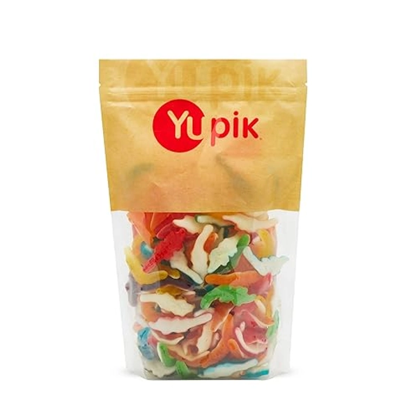 Yupik Rainbow Gummy Crocodiles, 1 kg, Gluten-Free, Assorted Colors, Fruity Flavors, Chewy Gummies, Fun Treat, Sweet Candy, Delicious Snack, Ideal for Gifting, Holidays & Decorating