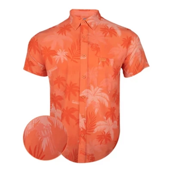 (LARGE) Men's Retro Rifle Vice City Button Down Button Up Shirt