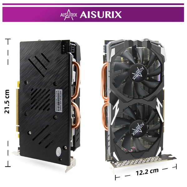 AISURIX RX 580 8GB Graphics Card Computer GPU Radeon AMD Video Card For Gaming Work Black Myth Wukong Office RX580 2048sp GDDR5 256Bit 6Pin
