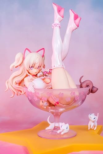 OneOneSay Anime Figure Wine Glass Girl 1/6 Chiyuru Removable Clothes Action Figure PVC Material Anime Character Models/Figurines Adult Dolls/Dolls/Toys/Collections 20CM/7.8inch
