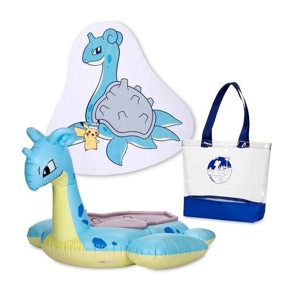 Pikachu & Lapras Beach Towel, Lapras Pool Float & Beach Bag Bundle