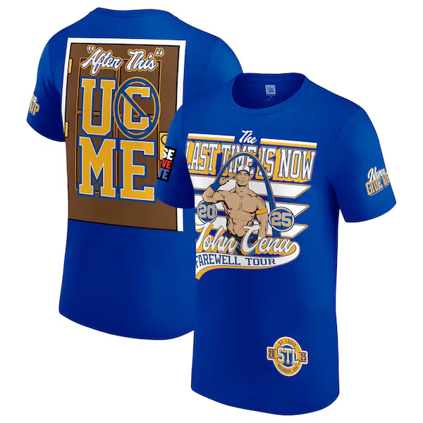 Men's Blue John Cena Farewell Tour 2025 St. Louis T-Shirt