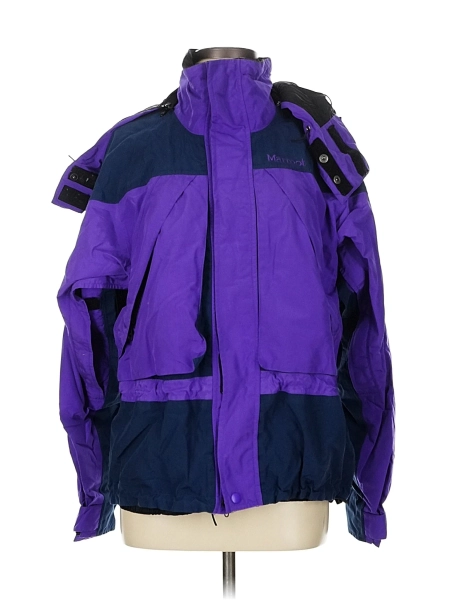 Marmot Color Block Purple Snow Jacket Size M