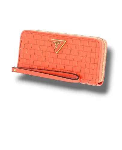 GUESS Lisbet, Portafoglio Grande con Cerniera, Pochette Donna, Papaya, Einheitsgröße - Taglia Unica - Papaya