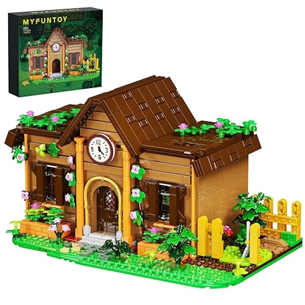 Stardew Community Farmhouse Building Toy, Video Game Junimo Farm Playset Building Set Compatible with Lego, 1042 Pieces DIY Farm House Building Kits for Fans and Boys and Girls Aged 12+
