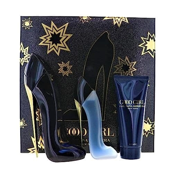 Good Girl by Carolina Herrera for Women – 3-teiliges Geschenkset 2,7 oz EDP Spray, 3,4 oz Body Lotion, 1 oz Hair Mist
