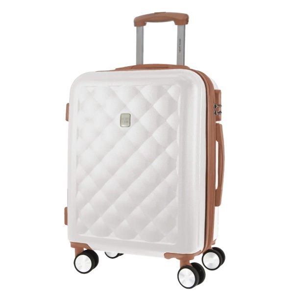 Pierre Cardin 54cm CABIN Hard Shell Case | White / Carry-On (Small) / Hard Luggage
