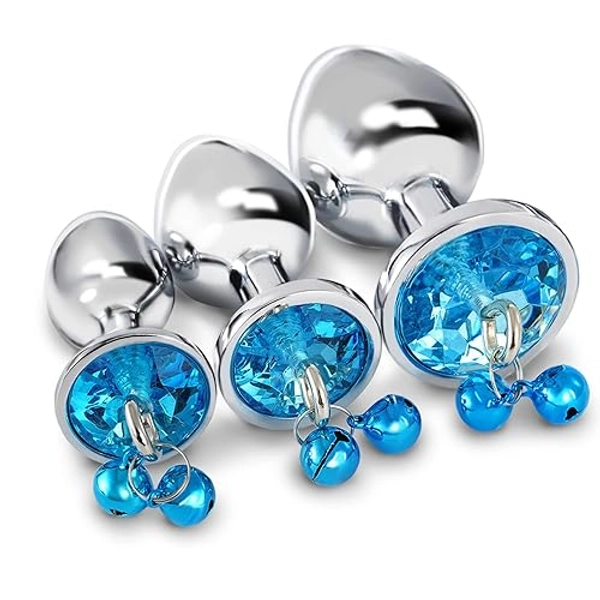 Training Butt Plug Kit，Anal Plug Sex Toy 3 Pcs Jeweled Design Sexy Butt Plugs,Adult Anal Plug Toys for Woman Men,Adult Toy for Beginners and Couples Butt Anal Toys for Women's Sex Game